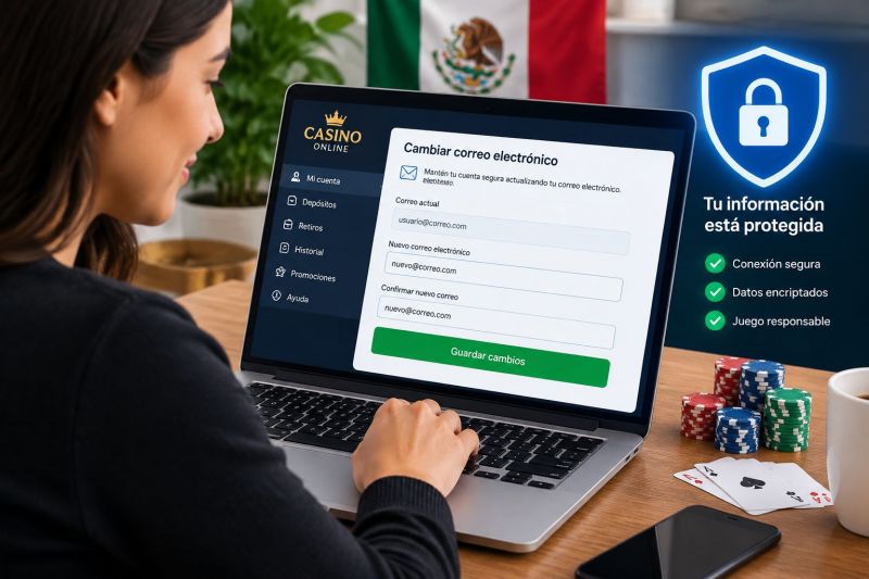 Cambiar correo electrónico en casinos online de México: guía y dudas