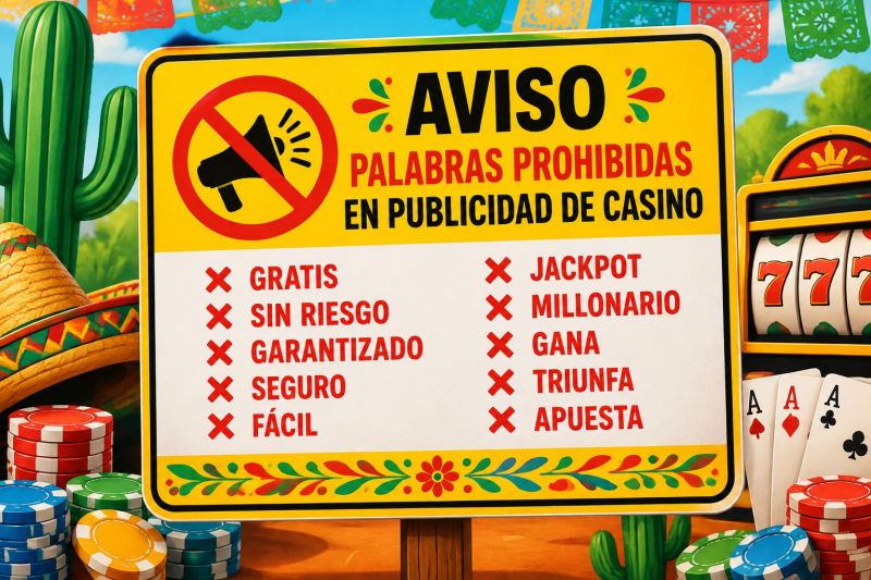 ¿Qué palabras están prohibidas en publicidad? Guía para casinos en línea en México